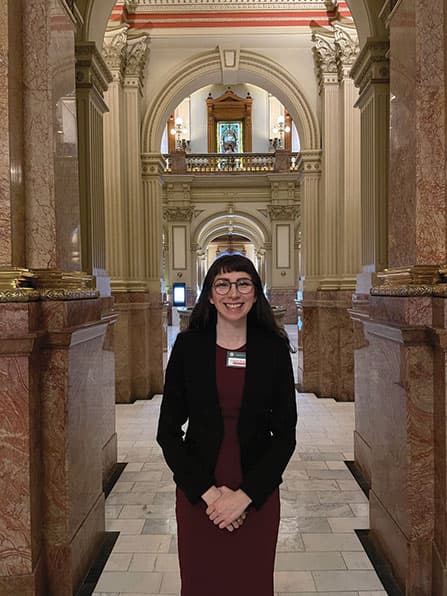 Courtney Hocking at the Denver Capital Building