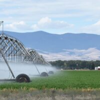 San Luis Valley Colorado Irrigation Sprinkler on Farm