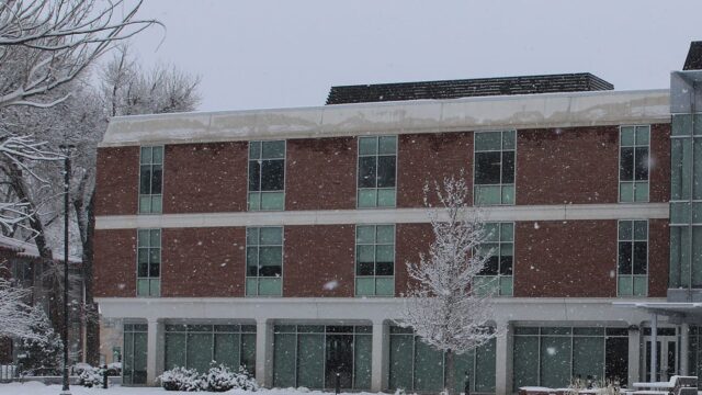 Adams State University McDaniel Hall in winter